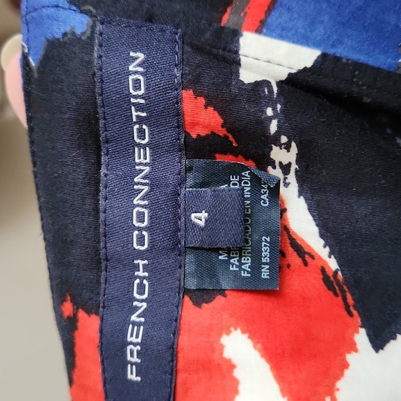 French Connection Strapless Mini Dress in Red, White, and Blue Size 4 - Picture 7 of 9